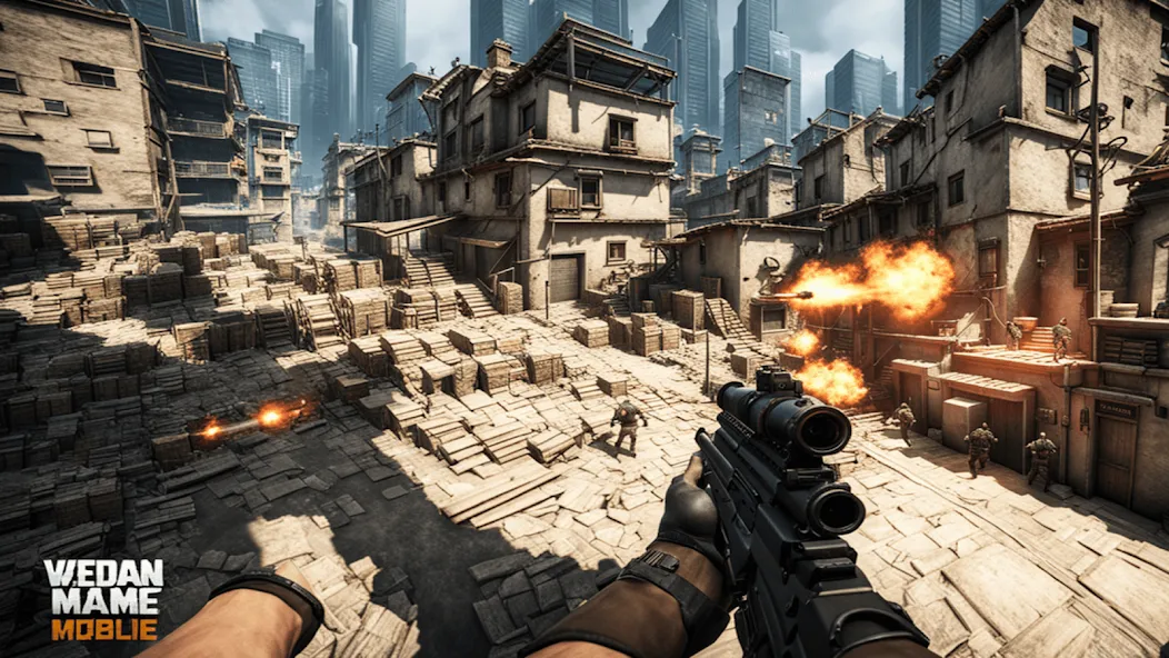 Скачать FPS Commando Shooting Games 3D на Андроид — Бесконечные патроны и бессмертие — скриншот 2