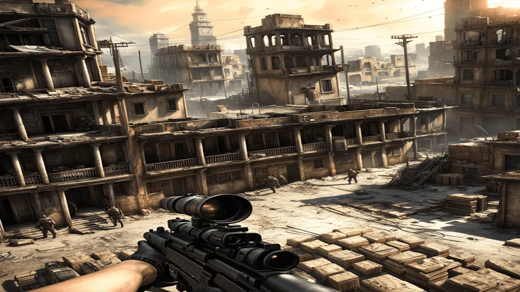 Скачать FPS Commando Shooting Games 3D на Андроид — Бесконечные патроны и бессмертие — скриншот 4