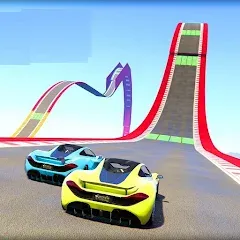 Скачать взломанную Mega Ramp Car Offline Games — Много денег