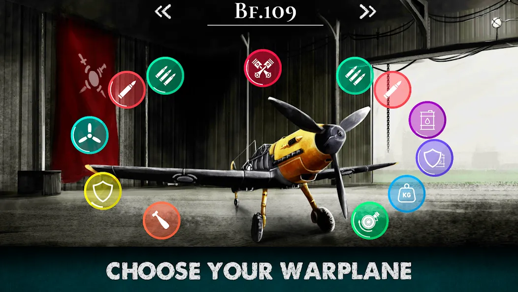 Warplanes Inc WW2 Plane & War на Андроид — Мод Много денег и бесконечное топливо — скриншот 2