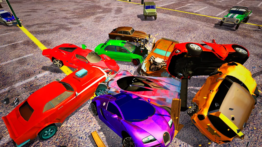 Demolition Derby Mad Car Crash на Андроид — Мод Много денег — скриншот 2 Demolition Derby Mad Car Crash на Андроид — Мод Много денег — скриншот 2