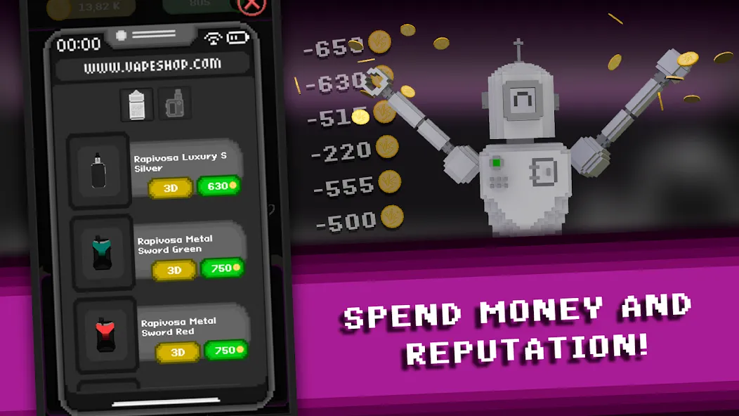 Скачать Vape Boss: Shop Simulator 3D MOD APK — Много денег — скриншот 3