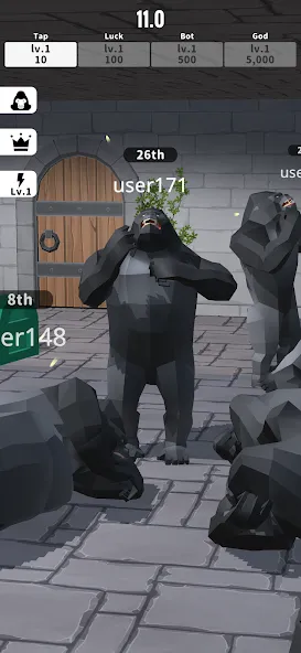 Скачать Gorilla Clicker на Андроид — Много денег — скриншот 1 Скачать Gorilla Clicker на Андроид — Много денег — скриншот 1