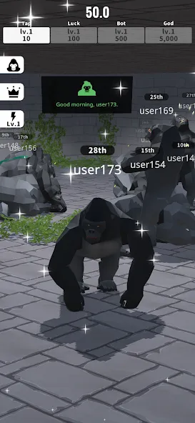 Скачать Gorilla Clicker на Андроид — Много денег — скриншот 2 Скачать Gorilla Clicker на Андроид — Много денег — скриншот 2