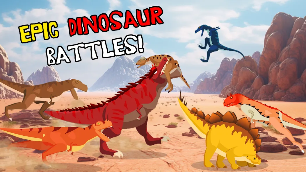 T-Rex Fights Dinosaurs — Мод: Много денег и кристаллов — скриншот 1 T-Rex Fights Dinosaurs — Мод: Много денег и кристаллов — скриншот 1