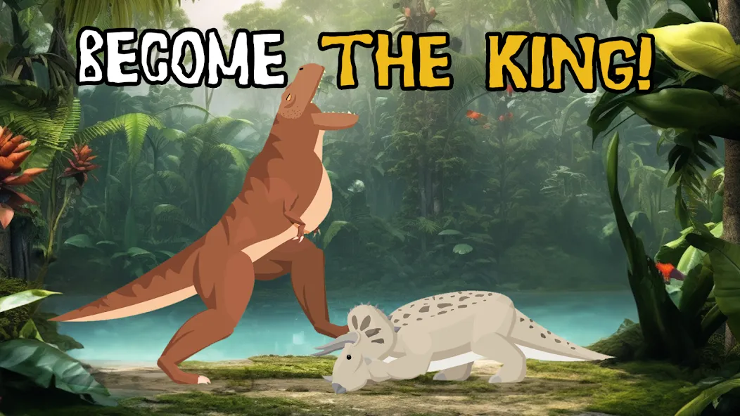 T-Rex Fights Dinosaurs — Мод: Много денег и кристаллов — скриншот 4