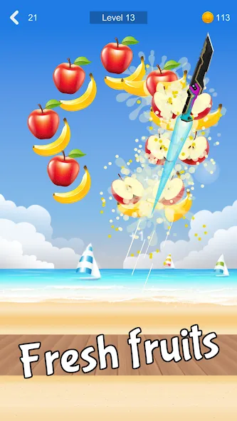 Скачать Fruit Sniper на Андроид — Много денег и бесконечные патроны — скриншот 1