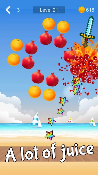 Скачать Fruit Sniper на Андроид — Много денег и бесконечные патроны — скриншот 2