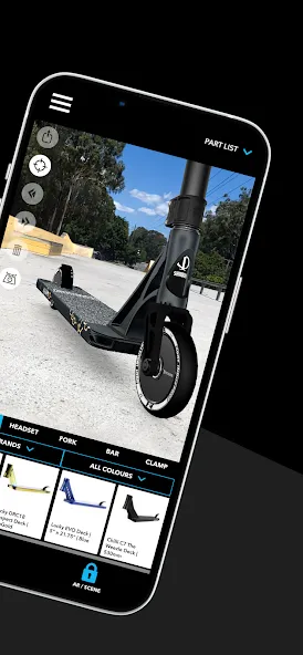 Scooter 3D custom builder MOD — Все детали разблокированы на Андроид — скриншот 2