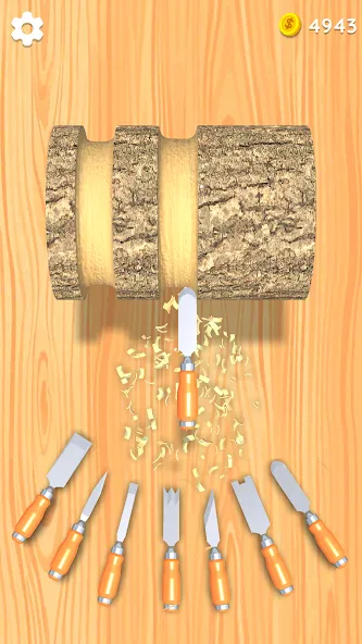 Скачать Wood Turning 3D - Carving Game на Андроид — Много денег — скриншот 1