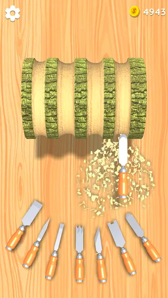 Скачать Wood Turning 3D - Carving Game на Андроид — Много денег — скриншот 3