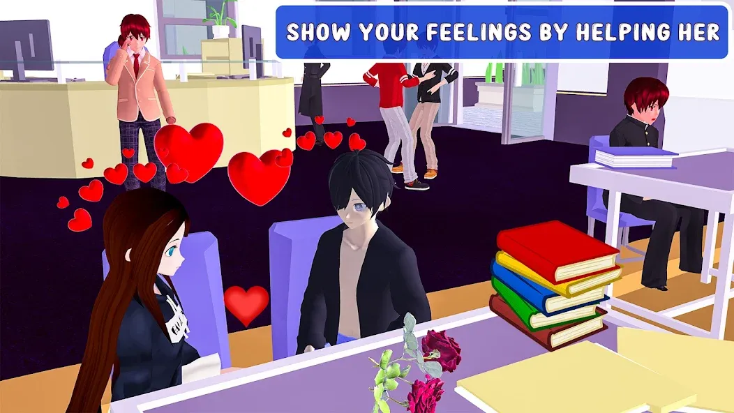 Взломанная Anime High School Love Story на Андроид — Все выборы бесплатны — скриншот 2