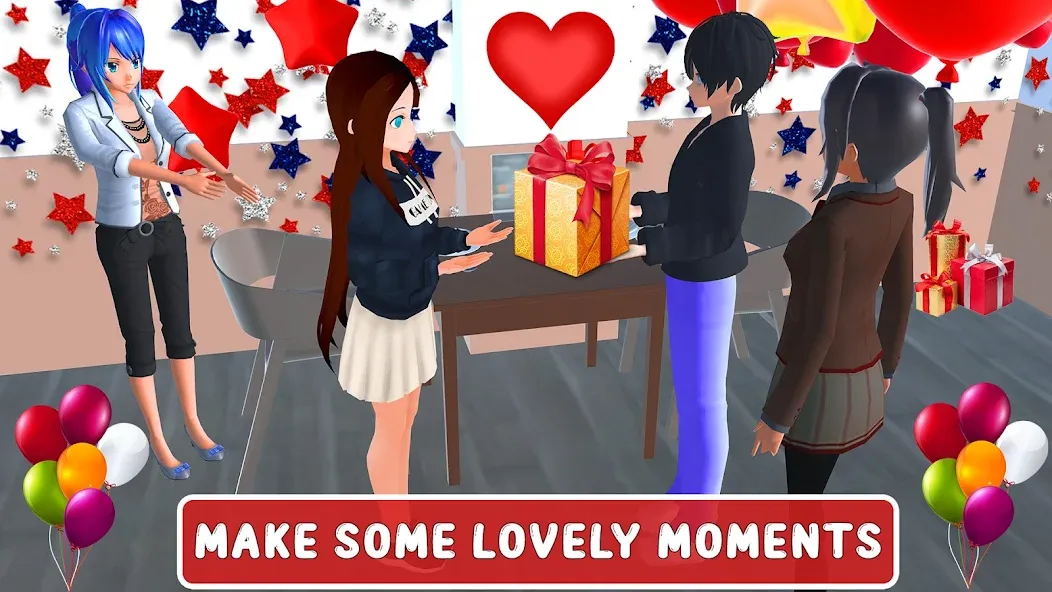 Взломанная Anime High School Love Story на Андроид — Все выборы бесплатны — скриншот 4