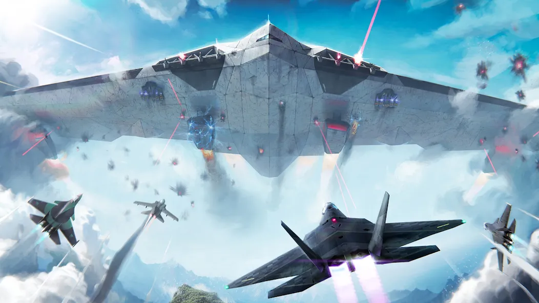 Скачать Modern Warplanes: PvP Warfare (Мод: Много денег) на Андроид — скриншот 2 Скачать Modern Warplanes: PvP Warfare (Мод: Много денег) на Андроид — скриншот 2