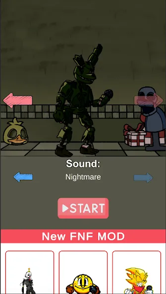 FNF Springtrap Mod Test — Мод: Все персонажи разблокированы — скриншот 2 FNF Springtrap Mod Test — Мод: Все персонажи разблокированы — скриншот 2