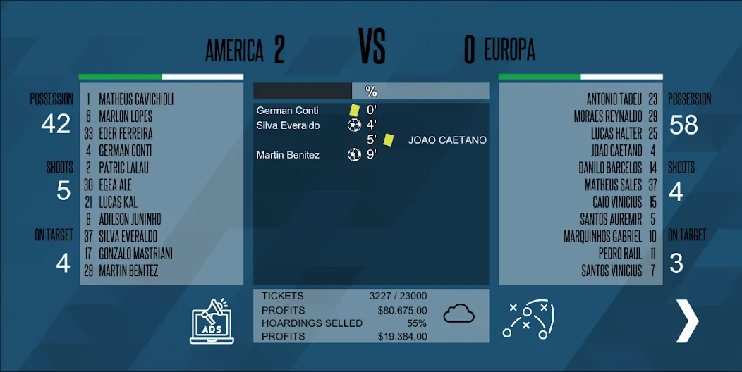 Скачать Mobile Football Manager на Android — Много денег и бесплатные покупки — скриншот 3 Скачать Mobile Football Manager на Android — Много денег и бесплатные покупки — скриншот 3