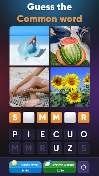4 Pics 1 Word: Guessing Games на Андроид — Все уровни разблокированы — скриншот 1