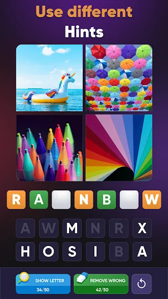 4 Pics 1 Word: Guessing Games на Андроид — Все уровни разблокированы — скриншот 2