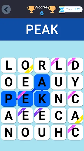 Wordell - Word Guess Fillword MOD APK — Много денег и подсказок — скриншот 2