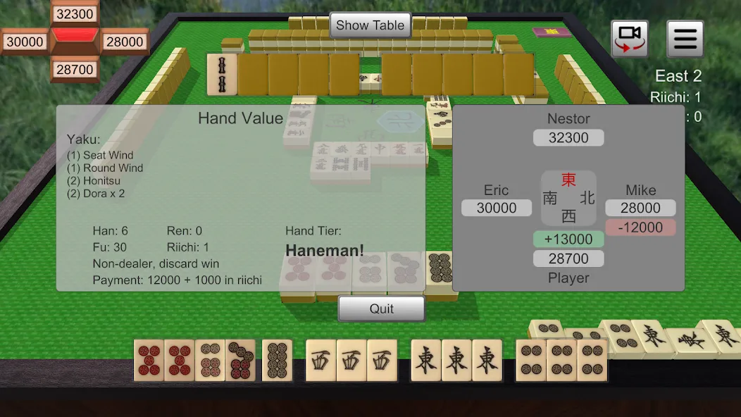 Скачать Riichi Mahjong на телефон — Все открыто — скриншот 4