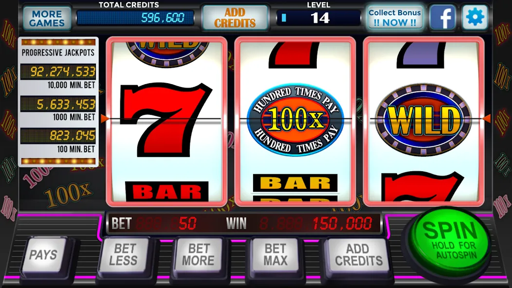 Скачать взломанную 777 Slots Casino Classic Slots — Много денег — скриншот 1