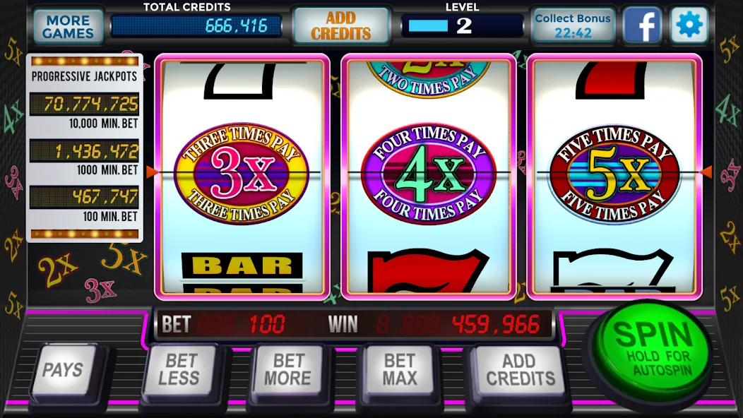 Скачать взломанную 777 Slots Casino Classic Slots — Много денег — скриншот 3
