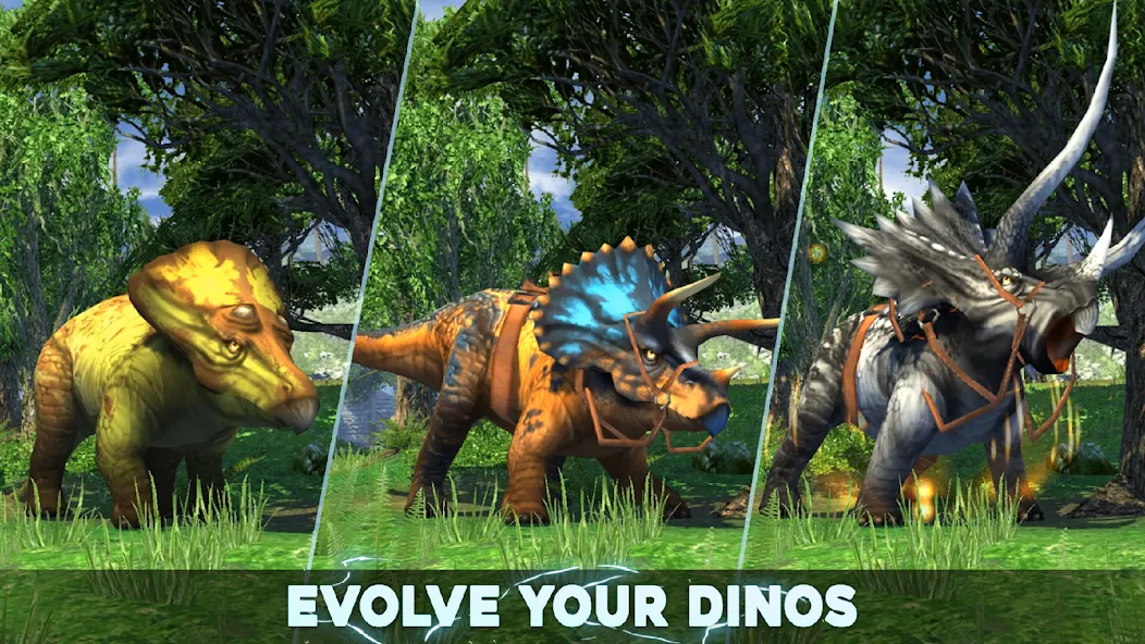 Скачать Dino Tamers - Jurassic MMO на Android — Много денег — скриншот 1