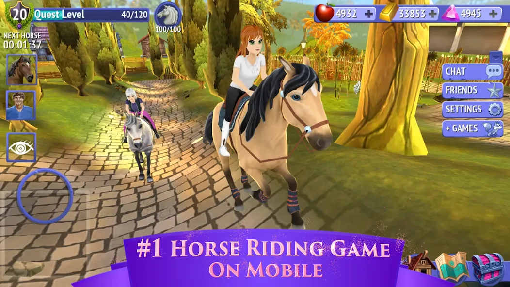 Скачать Horse Riding Tales - Wild Pony на Android — Много денег и бесконечная выносливость — скриншот 3