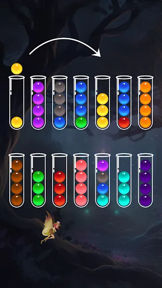 Взлом Ball Sort - Color Puzzle Game — Без рекламы — скриншот 1 Взлом Ball Sort - Color Puzzle Game — Без рекламы — скриншот 1