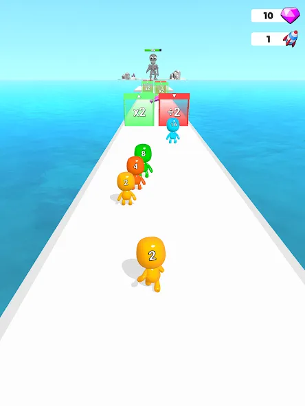 Man Runner 2048: Run and Merge — Много денег — скриншот 5