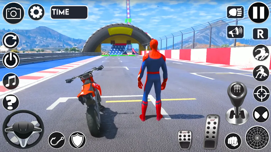 Superhero Tricky Bike Stunt MOD APK — Много денег и все мотоциклы — скриншот 1 Superhero Tricky Bike Stunt MOD APK — Много денег и все мотоциклы — скриншот 1