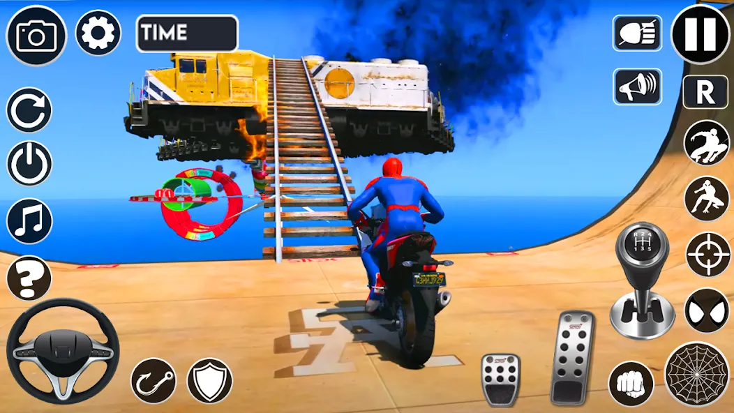 Superhero Tricky Bike Stunt MOD APK — Много денег и все мотоциклы — скриншот 2 Superhero Tricky Bike Stunt MOD APK — Много денег и все мотоциклы — скриншот 2