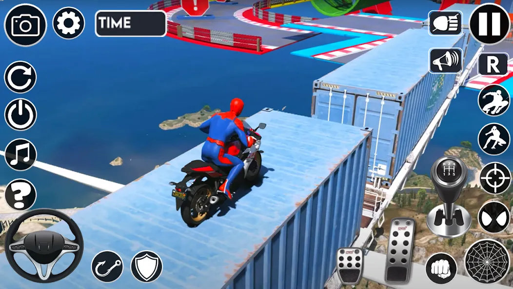 Superhero Tricky Bike Stunt MOD APK — Много денег и все мотоциклы — скриншот 4 Superhero Tricky Bike Stunt MOD APK — Много денег и все мотоциклы — скриншот 4