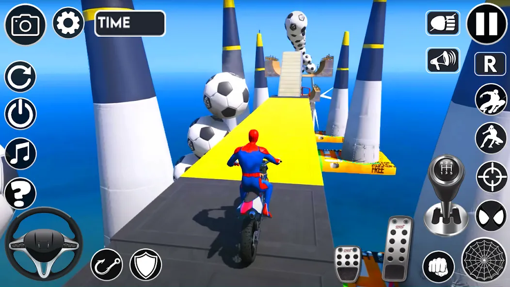 Superhero Tricky Bike Stunt MOD APK — Много денег и все мотоциклы — скриншот 5