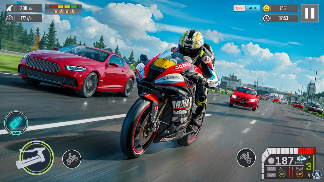 Скачать Moto Racing 3d Motorcycle Game на Андроид — Много денег — скриншот 1
