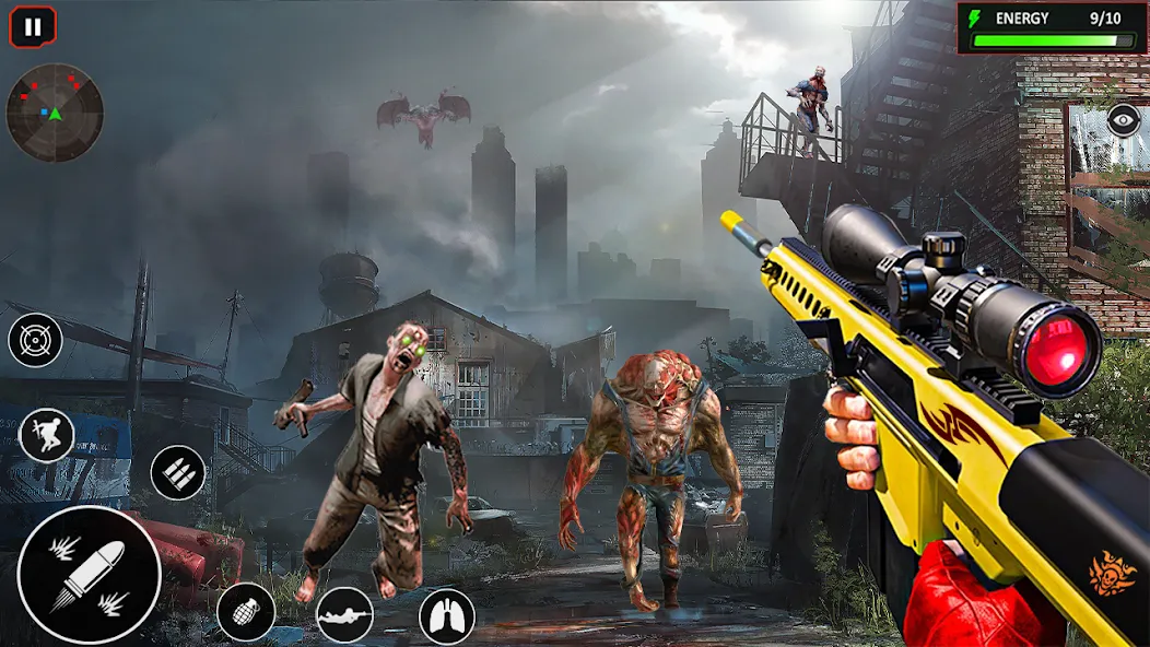Скачать Sniper Zombie Shooting — Много денег — скриншот 1