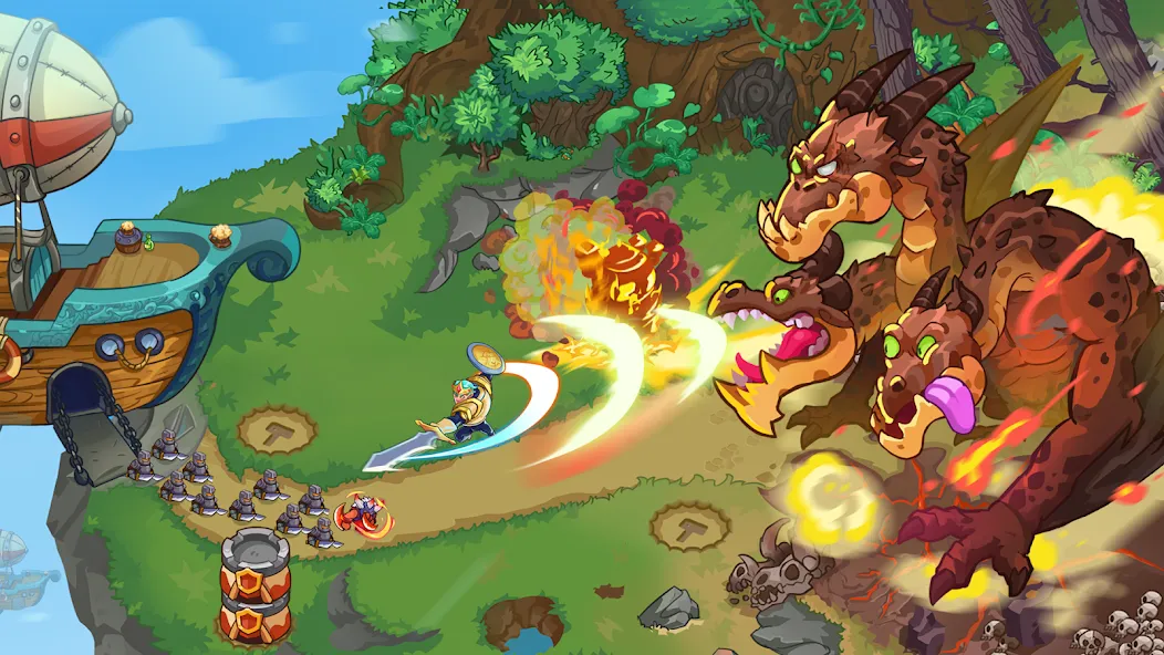 Взломанная King of Defense 2: Epic TD на Андроид — Много денег и кристаллов — скриншот 3