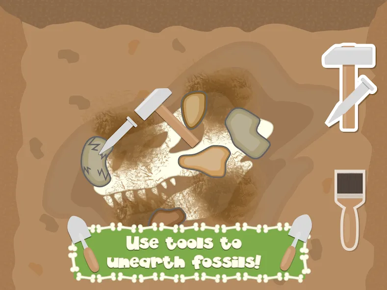 Взлом Dino Fossil Dig - Jurassic Adv — Много денег — скриншот 3