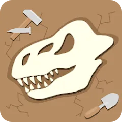 Взлом Dino Fossil Dig - Jurassic Adv — Много денег
