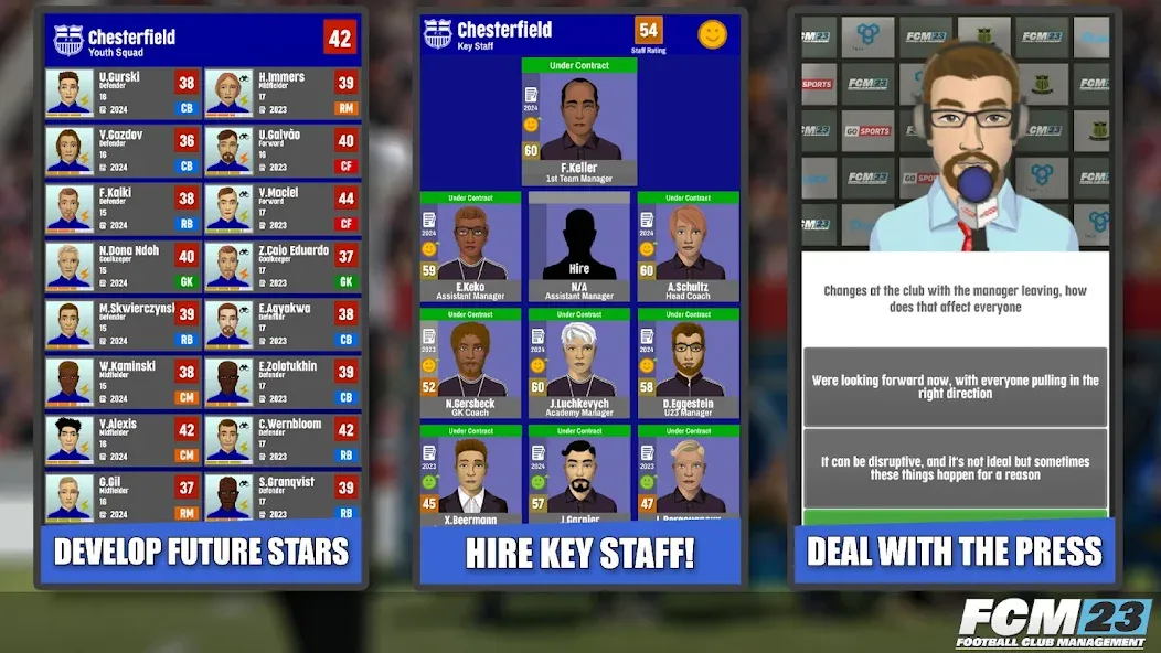FCM23 Soccer Club Management на Андроид — Бесконечные деньги и золото — скриншот 4 FCM23 Soccer Club Management на Андроид — Бесконечные деньги и золото — скриншот 4