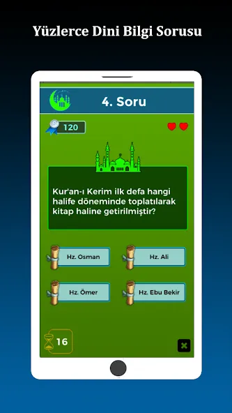 Скачать İslami Bilgi Yarışması на телефон — Без рекламы — скриншот 2 Скачать İslami Bilgi Yarışması на телефон — Без рекламы — скриншот 2