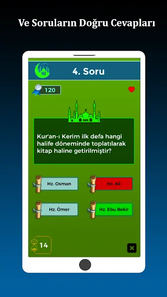 Скачать İslami Bilgi Yarışması на телефон — Без рекламы — скриншот 3 Скачать İslami Bilgi Yarışması на телефон — Без рекламы — скриншот 3