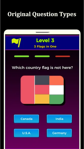 Взломанная World Flags Quiz Game на Андроид — Все уровни открыты — скриншот 1