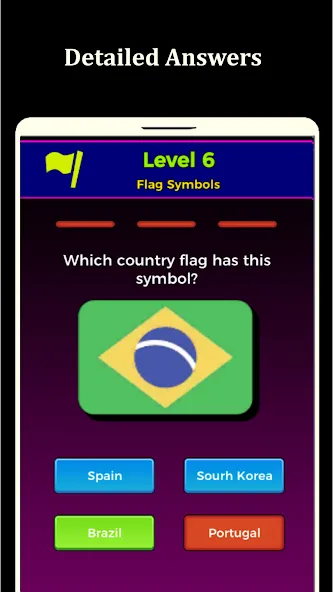 Взломанная World Flags Quiz Game на Андроид — Все уровни открыты — скриншот 4