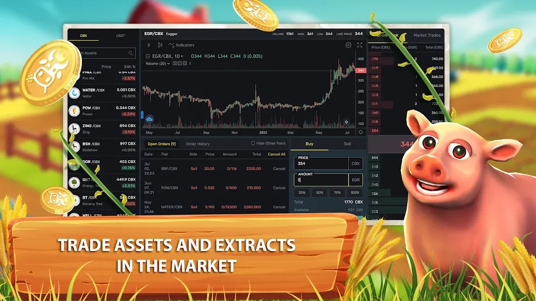 Скачать CropBytes: A Crypto Farm Game — Модификация Много денег — скриншот 4