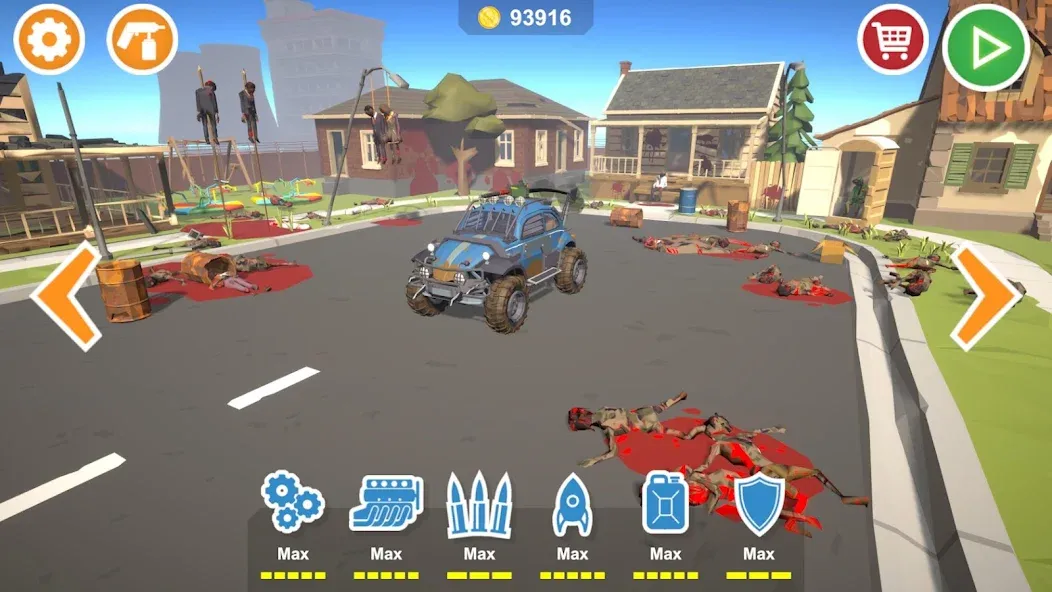 Скачать Zombie Cars Crush: Racing Die с модом — Много денег — скриншот 1