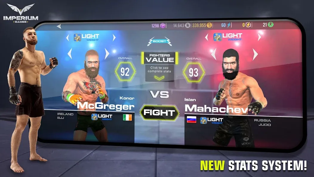 Скачать взломанную MMA - Fighting Clash 23 — Много денег — скриншот 5