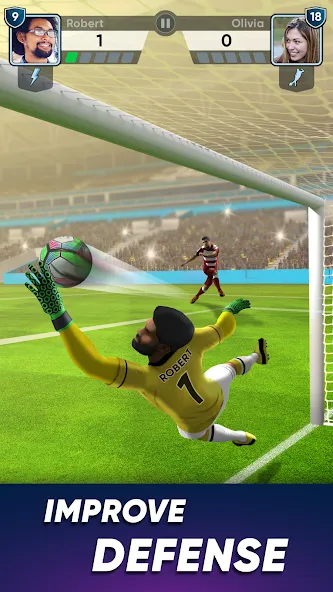Скачать SOCCER Kicks - Stars Strike 24 (Мод: Много денег) на Андроид — скриншот 4