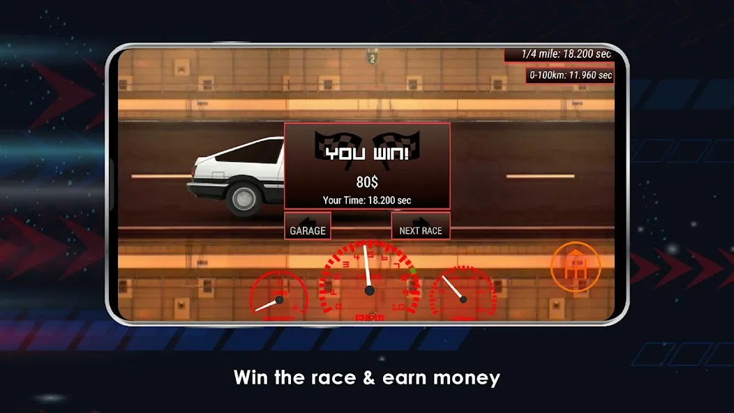 Japan Drag Racing — Мод: Много денег — скриншот 4
