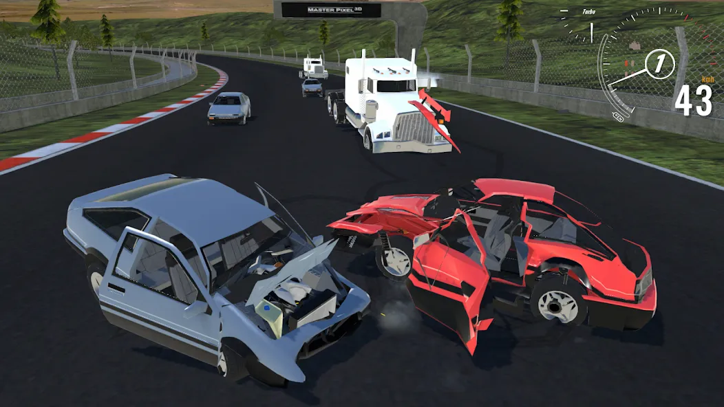 Взломанная Destructive Car Race Generator на Андроид — Много денег — скриншот 1